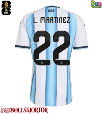 Argentina Lautaro Martinez #22 Hemmatröja Dam VM 2026 Kortärmad
